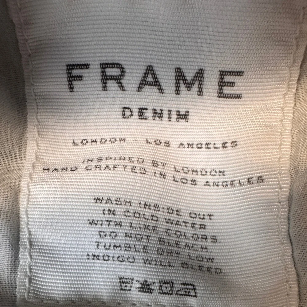 FRAME Denim Le High Straight Leg Jeans Size 26 Distressed Light Wash Jeffrey - Picture 9 of 11